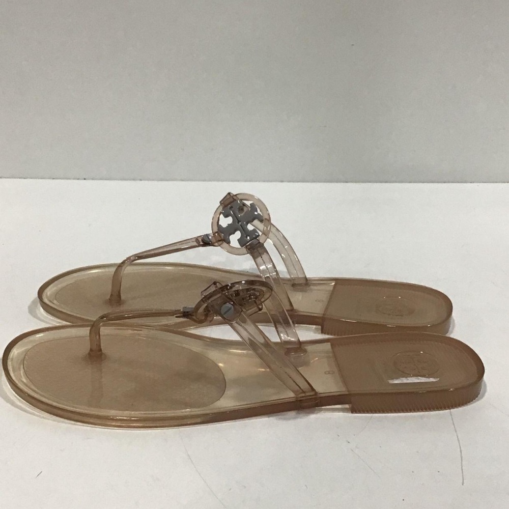 Tory Burch Women's Mini Miller Jelly Tan Sandals Size 8 - Picture 2 of 6